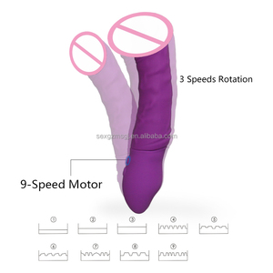<span class=keywords><strong>Vibrator</strong></span> Titik G Silikon Aman Alat Simulasi Dildo Berputar untuk Masturbasi Wanita dan Seks Pasangan - Product Image 3