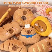 24 porte-clés en peluche amusants et mignons en forme d'animaux pour enfants - Cadeaux d'anniversaire, sacs cadeaux pour la rentrée scolaire, récompenses de classe
