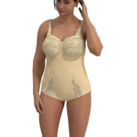 Bodysuit Wanita Plus Size XXL, Bahan Spandex/Nylon, Bernapas, Ramah Lingkungan, Potongan Tinggi, Motif Bunga, Cepat Kering, Berkawat, Seksi, Elastis, Untuk Sehari-hari