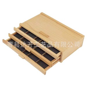 Wooden <b>Drawer</b> <b>Storage</b> <b>Box</b> Multi Layer Stationery Organizer For Art Supplies Sketching Tools Office Desk Use - Product Image 5