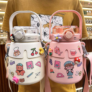 Dual-Drink Thermos Cup 316 Stainless Steel Large Capacity With Straw For Children Back To School - Product Image 4