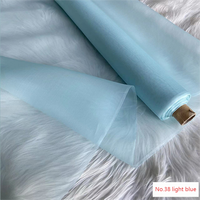 Tissu Organza 100% Soie de Mûrier Teinte Légère et Respirante 8MM Largeur 140cm Voile de Mariée Transparent Luxe