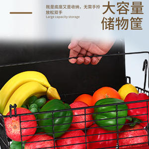 Carrito de compras plegable y portátil para personas mayores, 4 ruedas, con asiento, para compras. - Product Image 4