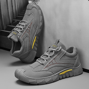 รองเท้าปีนเขาสำหรับผู้ชาย MB600 ขายตรงจากโรงงาน รองเท้าทำงานนิรภัย พื้นรองเท้าด้านกลางทำจากผ้าใบและตาข่าย กันลื่น ทนทานต่อการสึกหรอ พื้นรองเท้าด้านนอกทำจากยาง - Product Image 2