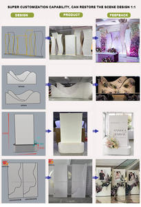 ฉากหลังแต่งงานสีอะคริลิคแบบพิเศษพร้อมโคมระย้าแขวนในซุ้ม - Product Image 6