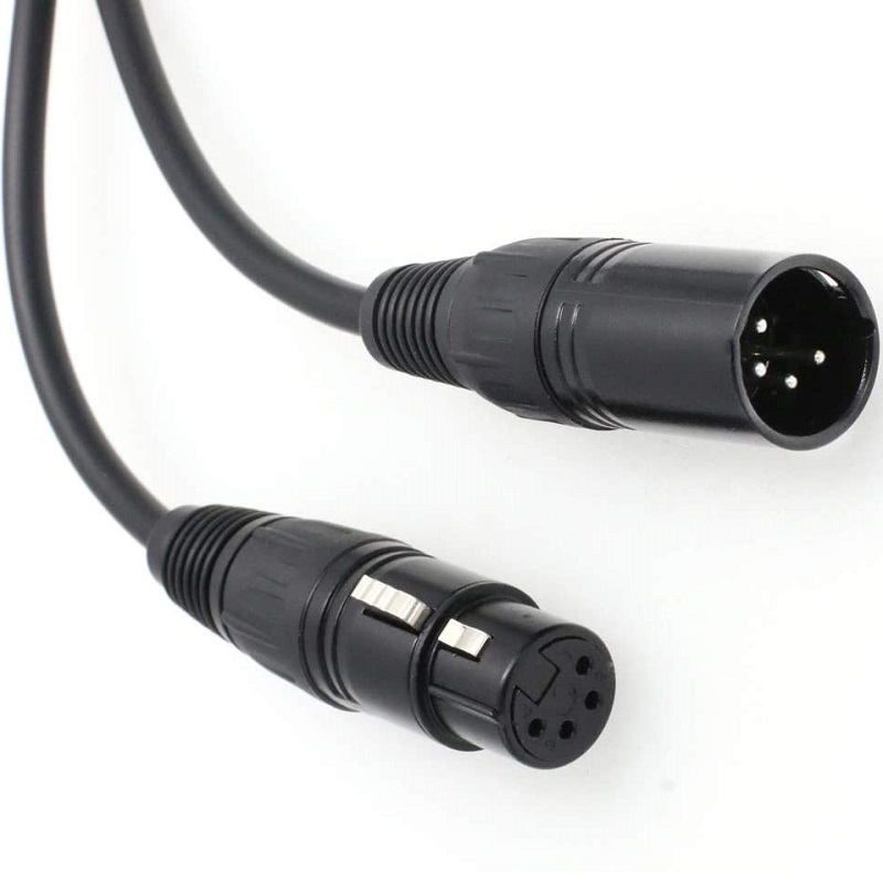 XLR 4 Pin Male to Female Power Extension Cable for Home Theater