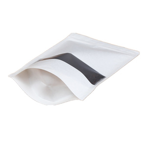 Ktag pochette en papier blanc avec fermeture à glissière, pièces, de bonne qualité, avec fenêtre - Product Image 4