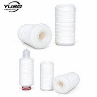 Cartucho de Filtro Plegado de Polipropileno OEM de 0.1-100 Micras, 10, 20, 30, 40 Pulgadas, para Filtración Industrial de Agua y Líquidos Químicos