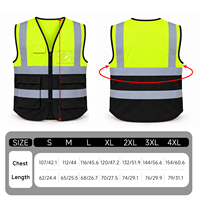 Gilet de sécurité haute visibilité OEM prêt à être expédié, 110 g/m², en polyester tricoté, réfléchissant, avec plusieurs poches et fermeture éclair pour les travailleurs du bâtiment