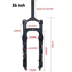 Sneeuwstrand voorvork vetband fiets magnesiumlegering vering luchtvork 135mm fietsaccessoires - Product Image 1