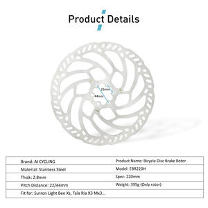 <span class=keywords><strong>Rotor</strong></span> Rem Cakram Sepeda Motor 220mm, Plat Cakram Rem 2.8mm, Plat <span class=keywords><strong>Rotor</strong></span> Rem untuk Light Bee X Segway X160 X260 Tala Ria X3 Mx3 - Product Image 3