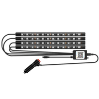 JYGD - Kit de Luces LED RGB Impermeables IP65 para Automóvil, Luz Interior Brillante a Todo Color para Automóvil, Motocicleta, Tablero, Luz de Pie para Automóvil