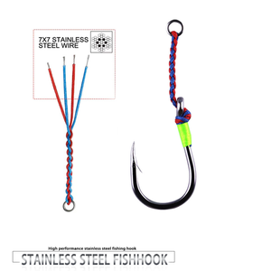 10 unids/lote Jig anzuelo de <span class=keywords><strong>pesca</strong></span> accesorios Jigs PE asistencia púas Acero inoxidable lento Jigging Anzuelos De <span class=keywords><strong>Pesca</strong></span> <span class=keywords><strong>Mar</strong></span> Tackle - Product Image 4