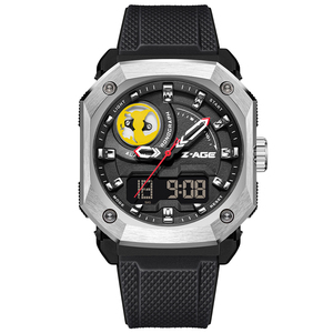 Montre de sport analogique-numérique à quartz pour homme, de luxe, multifonctionnelle, en métal, avec date, lumière LED, étanche 3ATM - Product Image 3