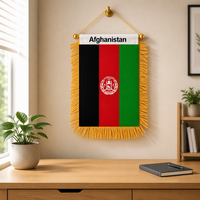 Drapeau de l'Afghanistan Mini Impression recto verso Drapeau de l'équipe à suspendre Tissu occultant Décoration de la maison Bannière