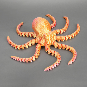Juguete de Pulpo Impreso en 3D, con Articulaciones Móviles, Decoración para Acuario, Diseño de Paisaje, Modelo de Calamar, Adorno - Product Image 3