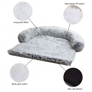 Free Sample 2021 Dog <b>Cat</b> Pet Blanket <b>Sofa</b> Cushion Mat Plush Multifunction Calming Furniture Protector Pet Bed - Product Image 4