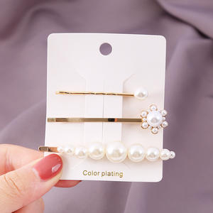 Lot de 3 <span class=keywords><strong>Barrette</strong></span> Cheveux Papillon Strass Cristal Bling Perle Pour Mariage Mariée, Épingles à Cheveux et Pinces à Cheveux pour Femme - Product Image 5