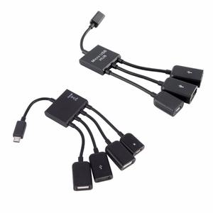 Cable Adaptador Divisor de Carga OTG de 3/4 Puertos Micro <span class=keywords><strong>USB</strong></span> para Teléfono Inteligente, Computadora, Tableta y PC - Product Image 2