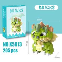 Juego de Bloques de Construcción de Dinosaurios de Plástico ABS Creativo de 40 Piezas, Juguete Educativo de Construcción DIY para Mayores de 14 Años