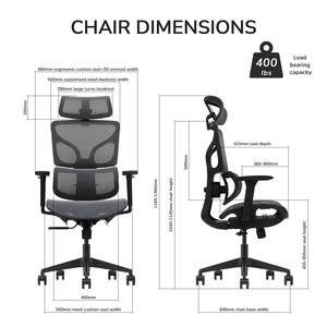 Chaise <span class=keywords><strong>de</strong></span> <span class=keywords><strong>bureau</strong></span> ergonomique <span class=keywords><strong>de</strong></span> luxe avec soutien lombaire, inclinable, personnalisable, en maille, pivotante, pour le gaming et le travail, chaise <span class=keywords><strong>de</strong></span> direction - Product Image 5
