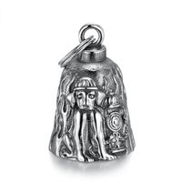 Porte-bonheur cavalier cadeau acier inoxydable Animal chien de compagnie et bouche d'incendie motard Gremlin gardien cloche pour moto