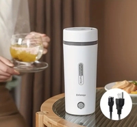 Kingze 350ml chaudière à eau 3 en 1 bouilloire électrique portable voiture gobelet tasse pour voyage Camping chauffage rapide arrêt automatique