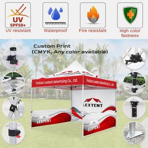 Thời trang thương hiệu riêng của bạn tarde hiển thị lều với bảng Bìa tùy chỉnh logo in quảng cáo thị trường nhôm 10x10 Tán lều - Product Image 4