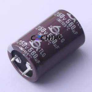 TLG250V560M25.4*40 V <b>Snap</b>-in Aluminum Electrolytic Capacitor Through hole,D25.4xL40mm 560uF 20% 250V 10mm - Product Image 1