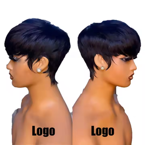 Perruque Courte Bob Droite et Floue, <span class=keywords><strong>Cheveux</strong></span> Dorés en Diagonale à la Mode et Bon Marché, Style Brésilien Vietnamien, Douce pour Femmes - Product Image 2