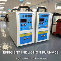 Nouvelle machine de chauffage par induction UHF automatique de 25 kW contrôlée par PLC pour le traitement thermique de l'acier (reculage/tempraillage) à économie d'énergie