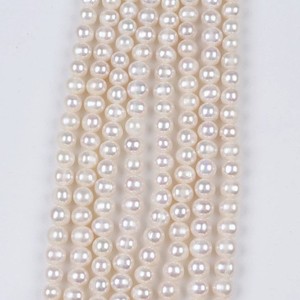 Perlas Sueltas de Agua Dulce Natural de Zhuji, 6-6.5mm, Casi Redondas, para Joyería Hecha a Mano, Material de Perlas Semiterminadas - Product Image 2