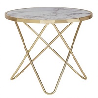 Table basse de salon en acier inoxydable, style moderne et luxueux, finition dorée, ronde, pour la maison et l'hôtel