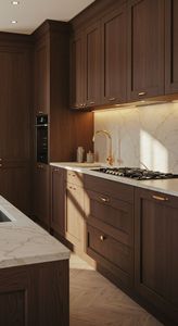 Meubles de cuisine minimalistes de haute qualité du Vermont, design épuré pour une esthétique Old Money et les équipements de cuisine <span class=keywords><strong>d</strong></span>'hôtel - Product Image 4