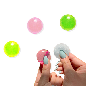 TPR Hot Sale 3cm Soft Ball Glitter Stress Ball Reliever Pinch Fidget Toy Gummy Toy Rainbow TPR Sensory Stress <b>Squishy</b> Balls - Product Image 4