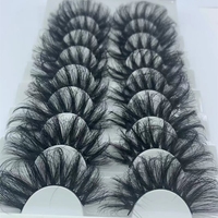 Cils en faux vison 3D faits à la main, 8 paires, bande complète, cils naturels, vaporeux et volumineux, 10 mm - 25 mm