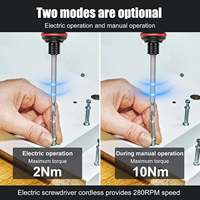 Jeu de tournevis électroniques de précision avec lumières LED, embouts à double dureté, batterie Li-on intégrée de 2000 mAh, peu encombrant, installation facile