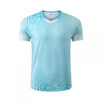 Jersey Bulu Tangkis Cetak Gulungan Barok Kustom Cepat Kering Jahitan Tahan Lama Bernapas Pakaian Latihan Tim Logo Kustom
