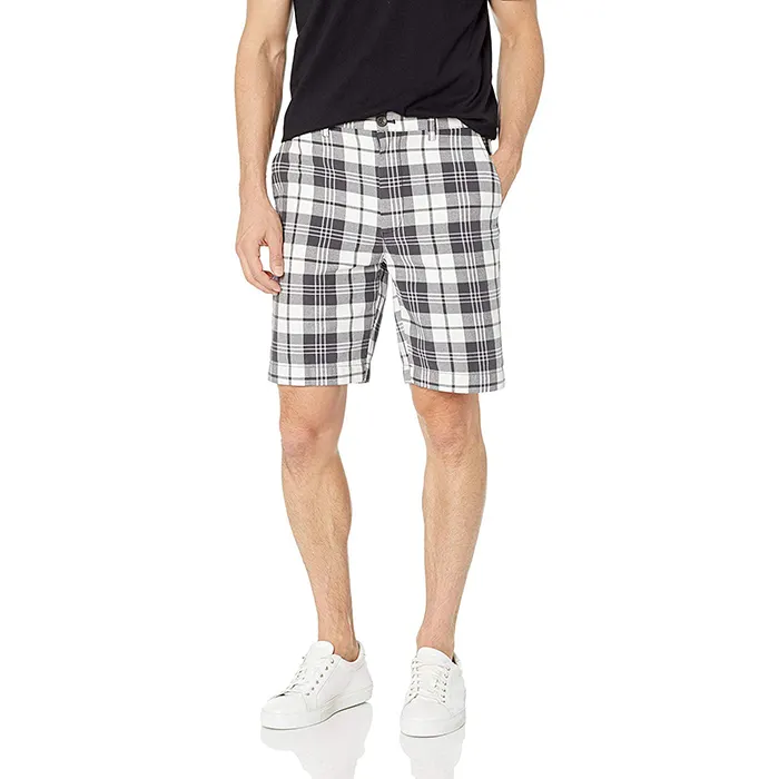 Wholesale Custom Cotton Shorts Men Classic Plaid Style Checked Shorts Casual Wear Shorts Men