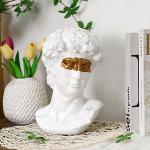<span class=keywords><strong>Statua</strong></span> Classica Greca di Testa di <span class=keywords><strong>David</strong></span> in Resina Bianca per Decorazione Casa e Ufficio - Product Image 6