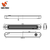 Luz Auxiliar LED de 3 Colores con Lente de PC Resistente a Impactos, Luz de Señalización de Triple Función para Maquinaria Agrícola LML-1028