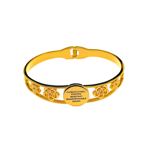 Brazalete de Moda en Acero Inoxidable 316L con Baño de Oro PVD, Diseño Sostenible y Resistente - Product Image 2