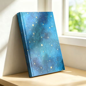 Quaderno con Copertina Rigida A5 Effetto Cielo Stellato, Diario con Stampa Galassia, Personalizzazione Logo Disponibile, per Negozi di Cancelleria - Product Image 2