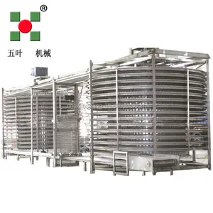 Spiral Freezing Equipment for Meat Fish Poultry Seafood Dumpling Bread Double Drum Spiral Quick Freezer
