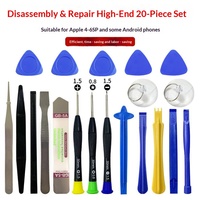 Kit d'outils de démontage et de réparation de téléphones portables 20 pièces : Kit de tournevis 21-en-1 avec patchs de levier polyvalents