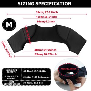 Attelle d'épaule double réglable et respirante, support de protection sportif pour les épaules - Product Image 5