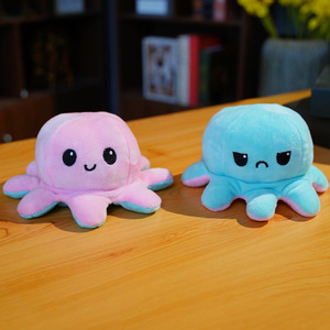 Hot Selling Custom <b>Cute</b> Super Soft Plush Double Side Flip Reversible Pillow Octopus <b>Dolls</b> Cotton Filling Reversible Stuffed - Product Image 4