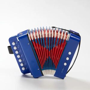 Mini acordeón para adultos <span class=keywords><strong>Piano</strong></span> <span class=keywords><strong>de</strong></span> 10 teclas con botones codificados por colores Teclado portátil para principiantes <span class=keywords><strong>Aprender</strong></span> viajes y fiestas - Product Image 4