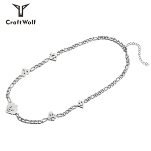 Craft Wolf Original Design Accessoires de mode Poker Face Chain <span class=keywords><strong>Collier</strong></span> en acier inoxydable <span class=keywords><strong>l</strong></span> bijoux USINE accessoires - Product Image 2