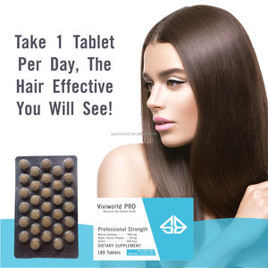 Compléments alimentaires à base de biotine pour des cheveux plus épais et une meilleure couverture du cuir chevelu, renforcement de la croissance des cheveux, complexe marin, 180 comprimés, non destiné aux enfants - Product Image 3